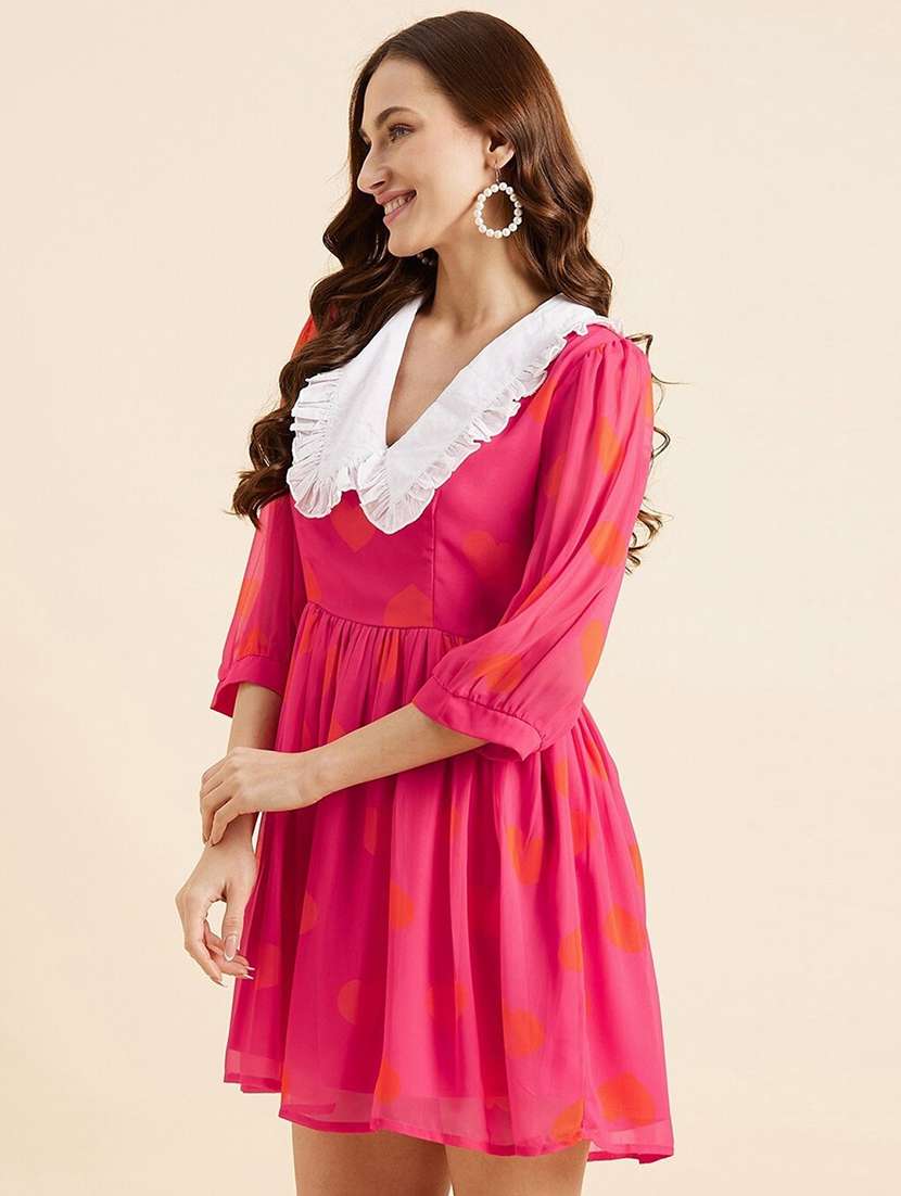 women printed a-line dress - 20428513 -  Standard Image - 1