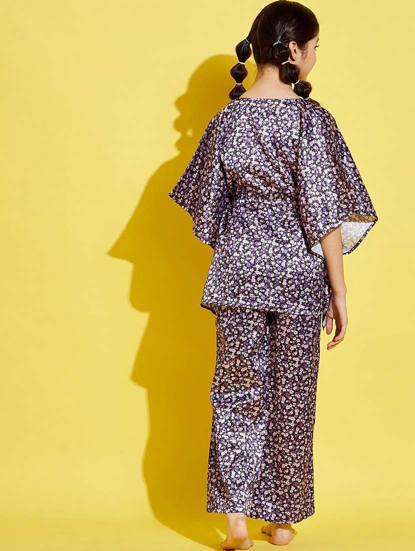girl printed pyjama nightwear set - 20428569 - Standard Image - 1