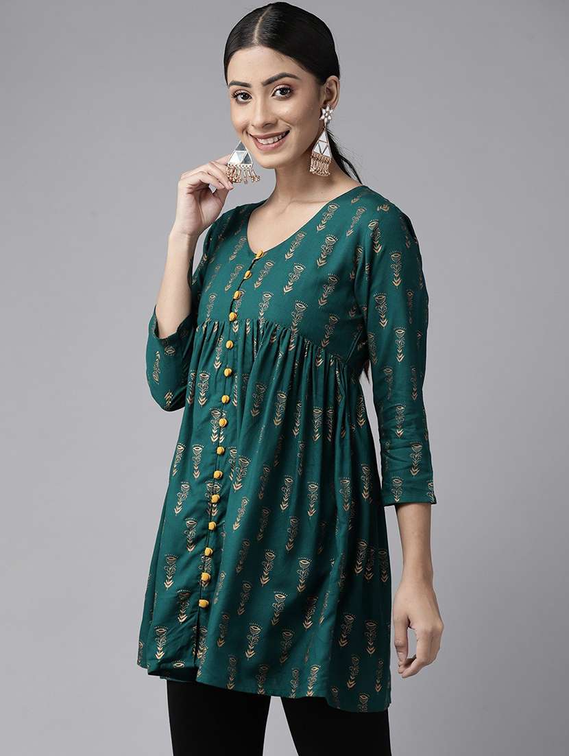 women foil printed a-line kurta - 20428595 -  Standard Image - 1