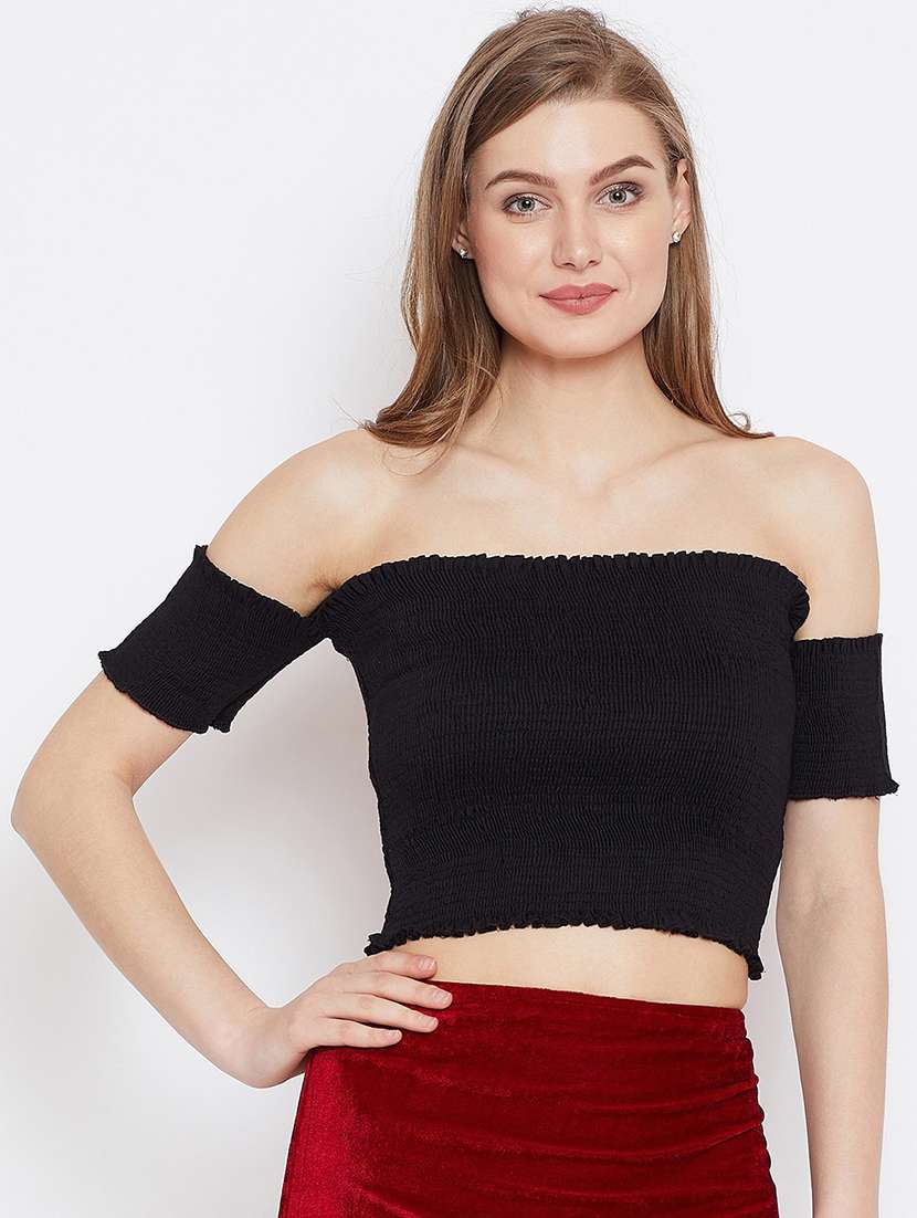 smocked crop top