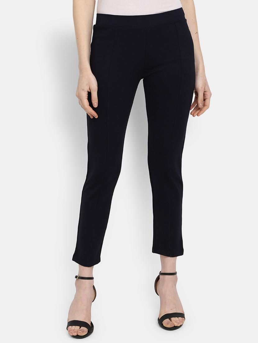 dark blue solid cotton jegging - 20429385 - Zoom Image - 0