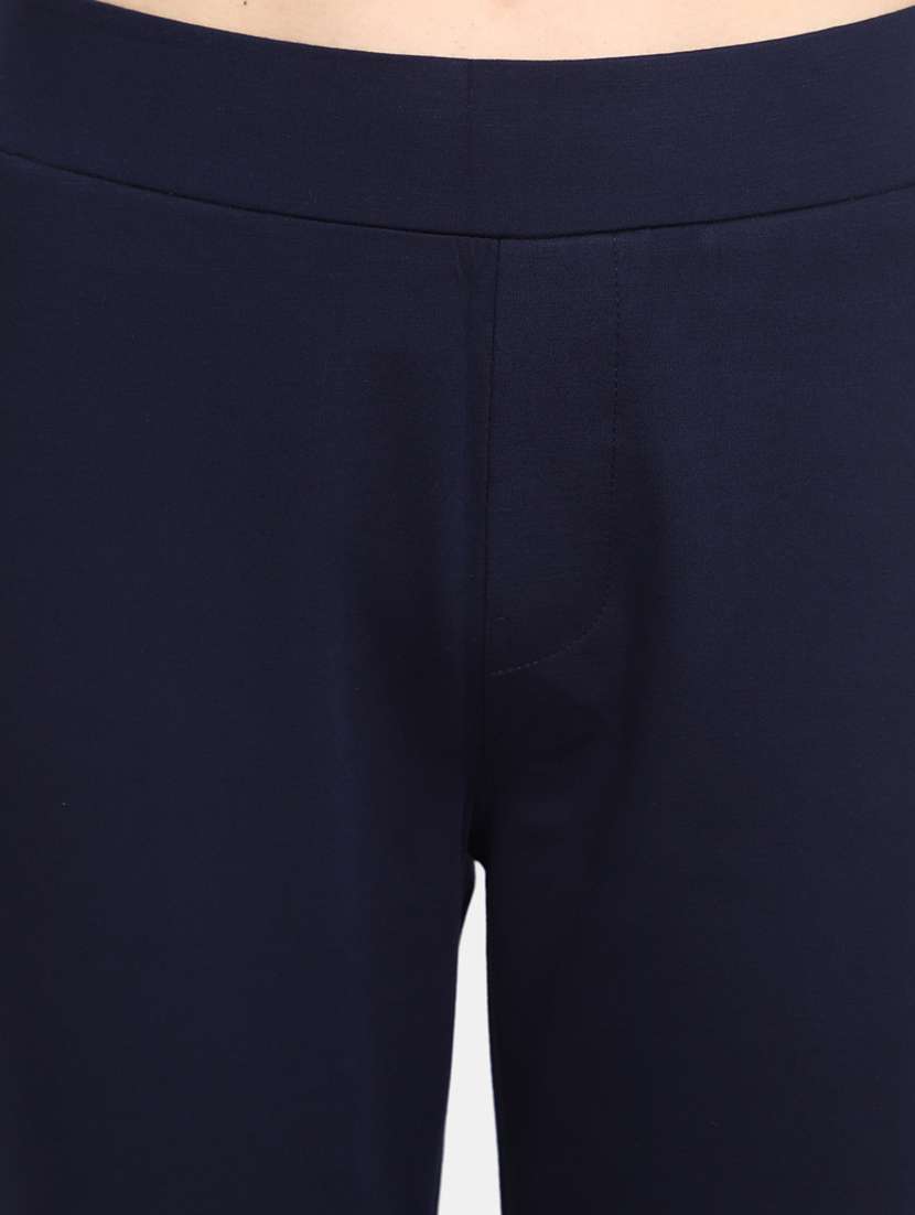 women solid flat front tailored pants - 20429394 -  Standard Image - 4