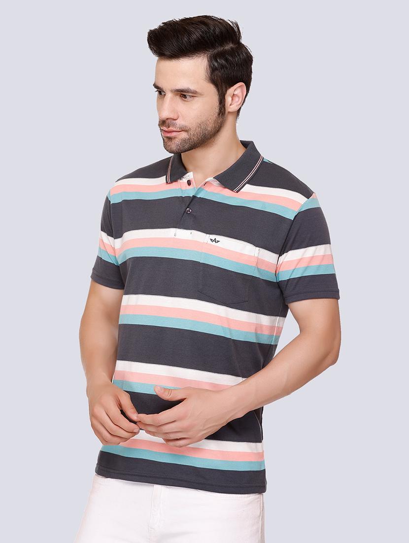 men's striped polo t-shirt - 20429475 - Standard Image - 1