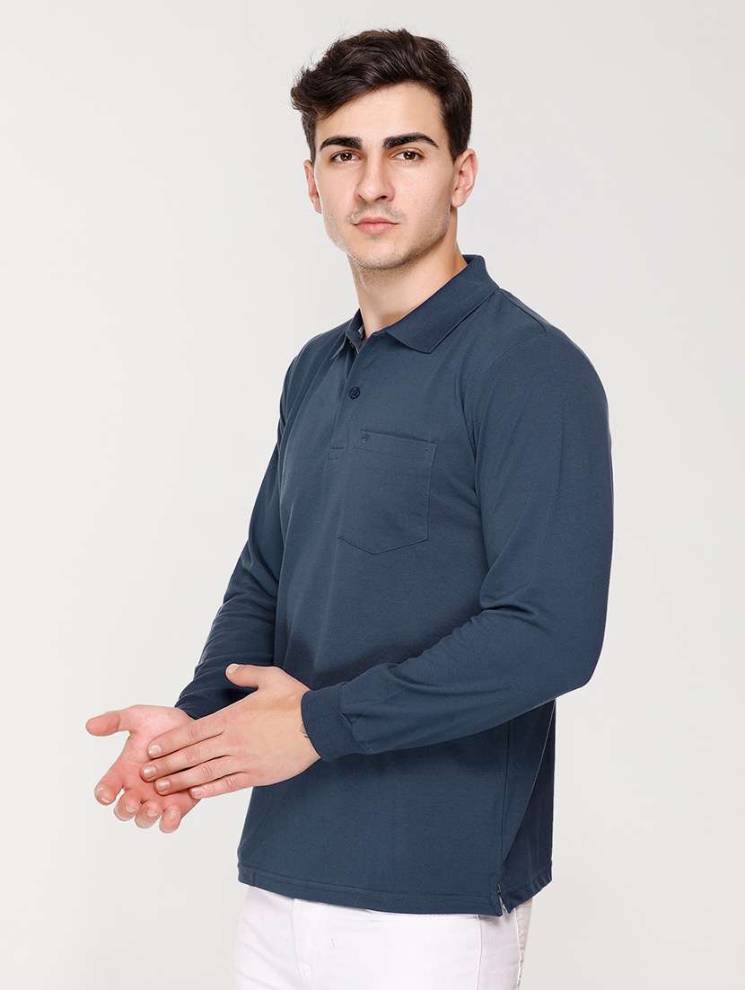 men dark blue cotton t-shirt - 20429487 -  Standard Image - 1