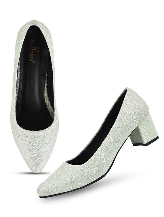 neo mint textured slip on pumps - 20429729 - Standard Image - 4