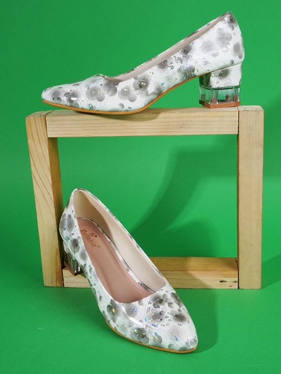white printed slip on pump - 20429733 - Zoom Image - 0