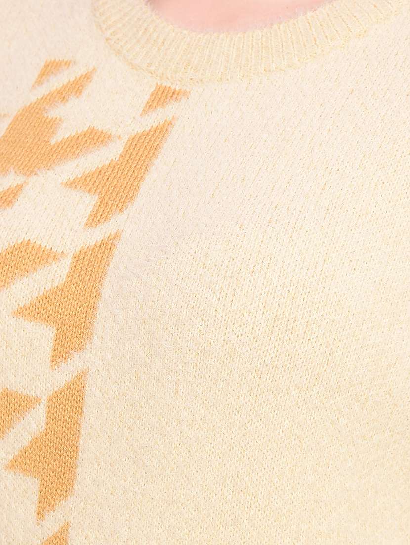 yellow houndstooth regular pullover - 20429903 -  Standard Image - 4