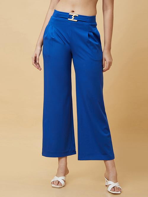 women solid wide leg trouser - 20430086 - Standard Image - 0