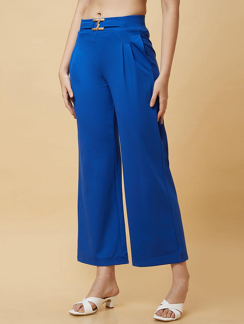 women solid wide leg trouser - 20430086 -  Standard Image - 1