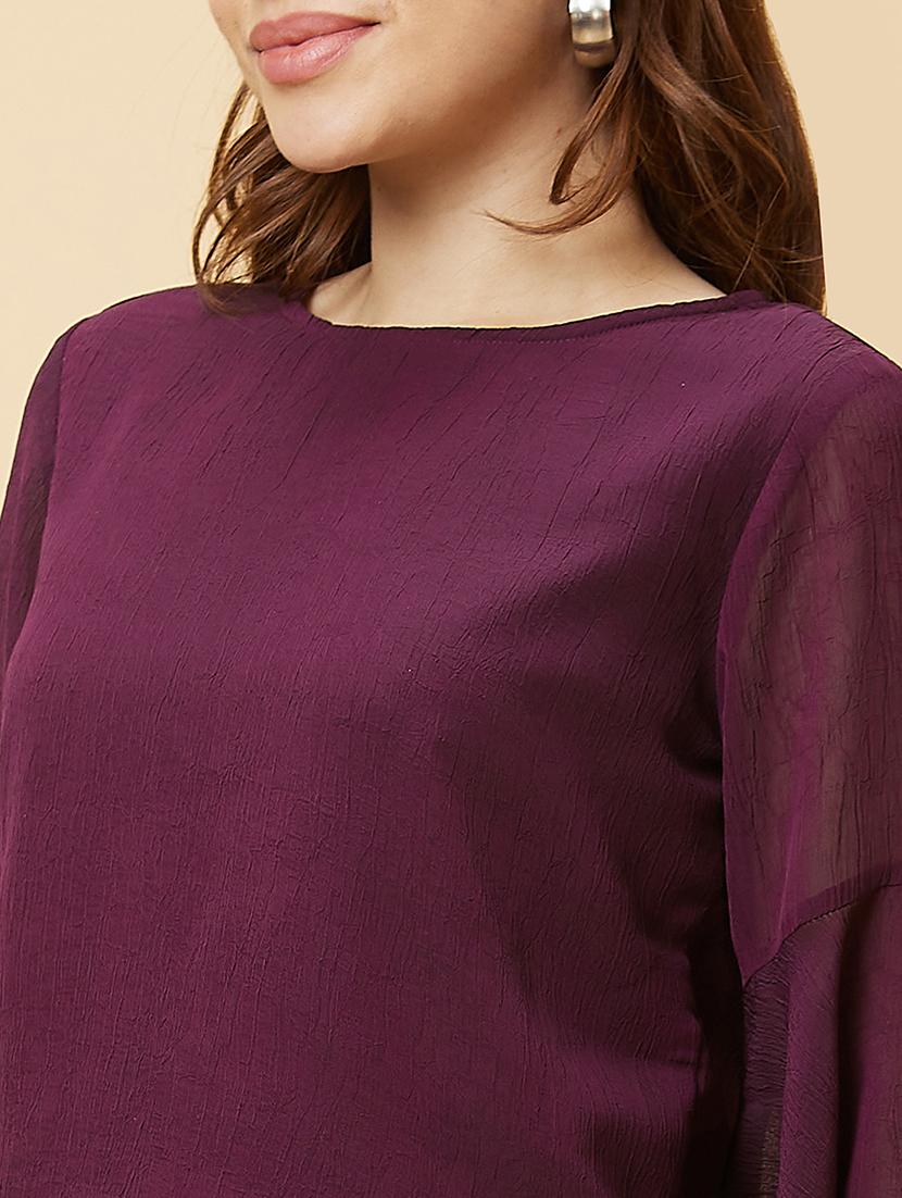 purple solid regular top - 20430116 - Standard Image - 6