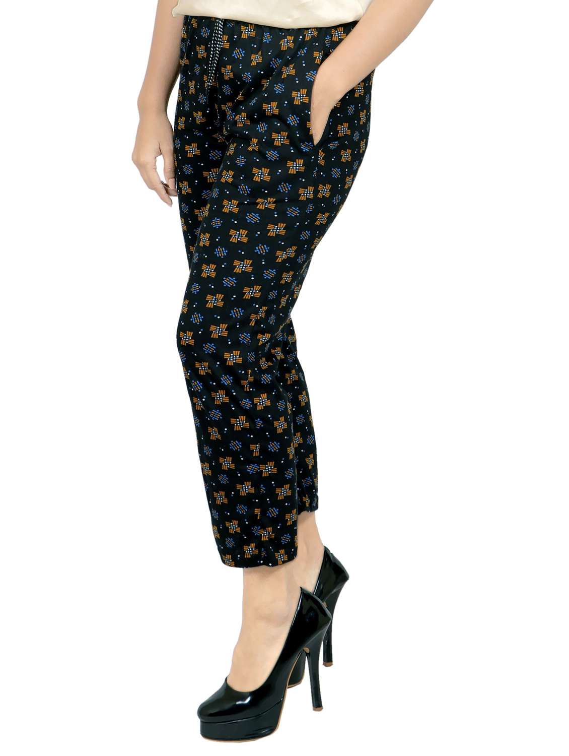 black printed pajama - 20430128 -  Standard Image - 1