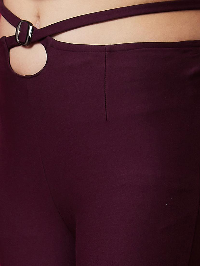purple solid high-rise jegging - 20430218 - Standard Image - 6
