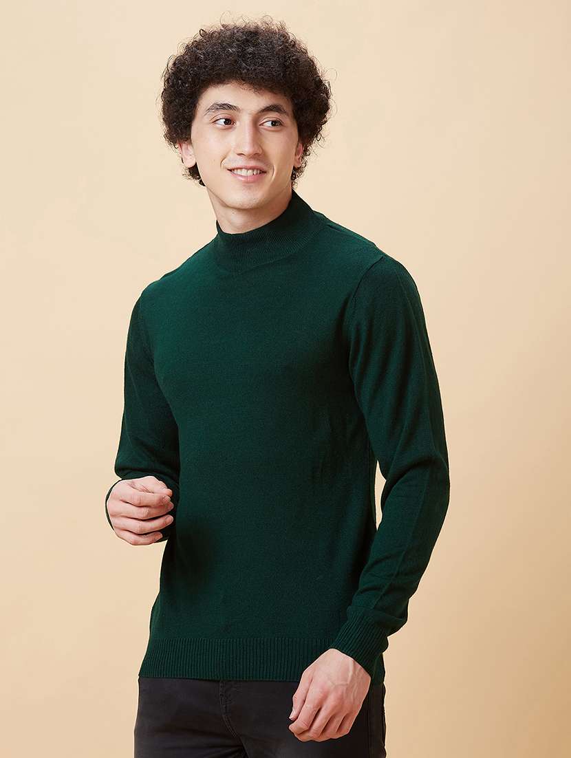 men long sleeved solid pullover - 20430236 -  Standard Image - 1