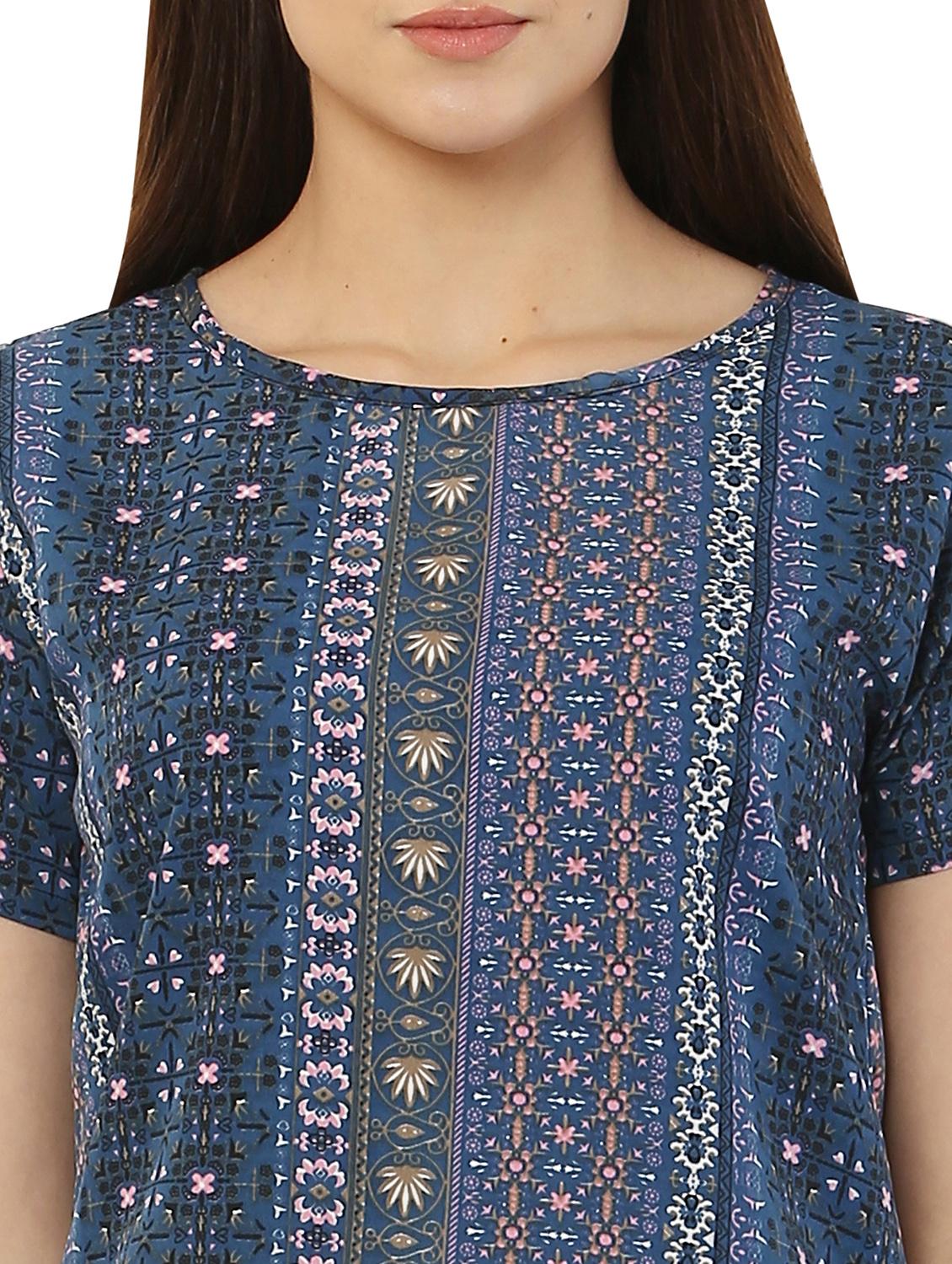 women's printed nightwear shorts set - 20430348 - Standard Image - 4