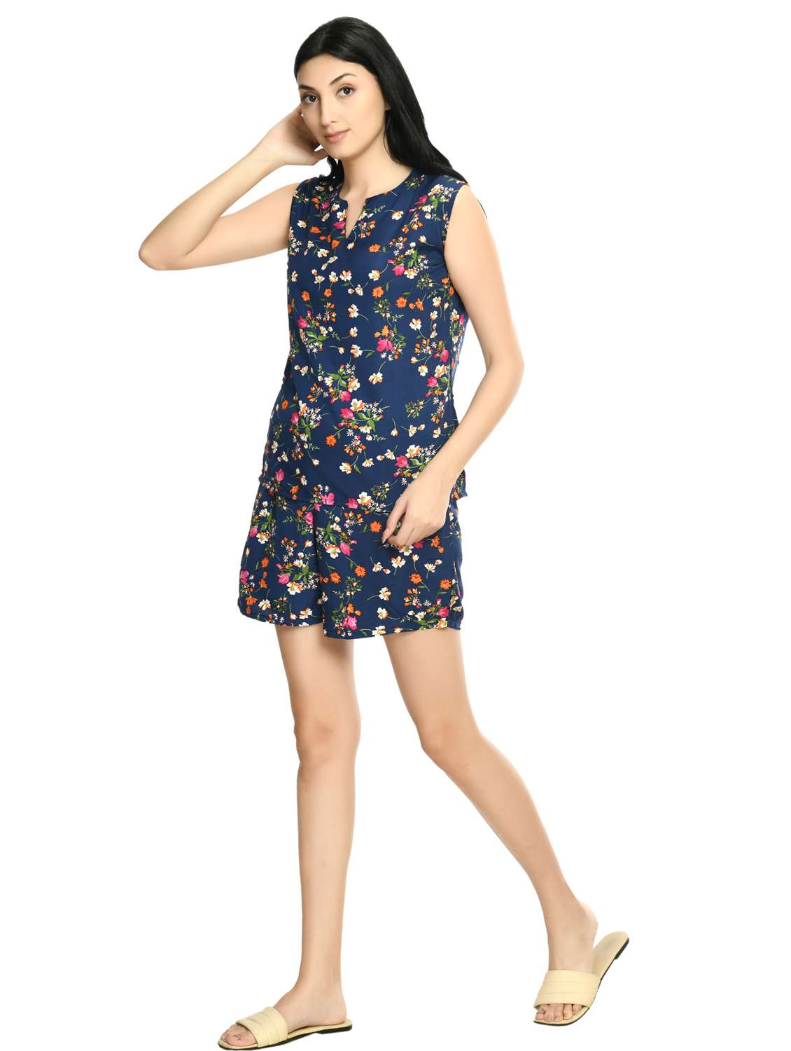 women's printed nightwear shorts set - 20430362 -  Standard Image - 1
