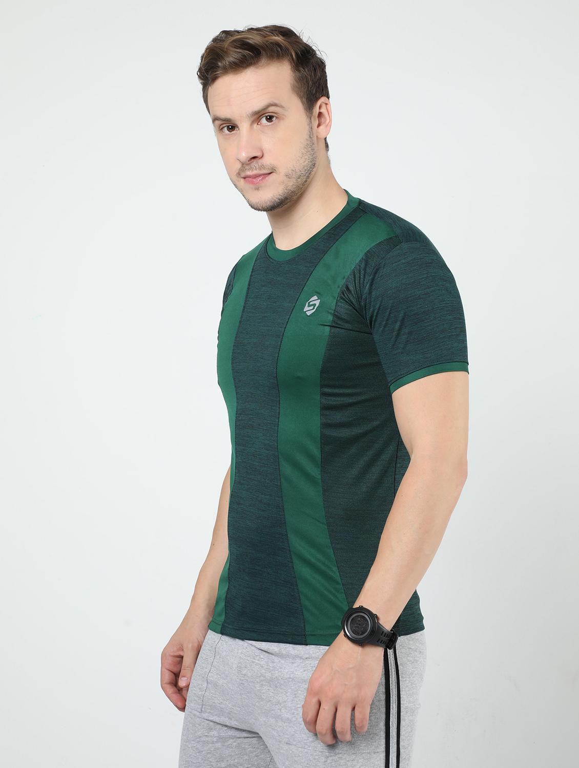 green color blocked short sleeves t-shirt - 20430839 - Standard Image - 1