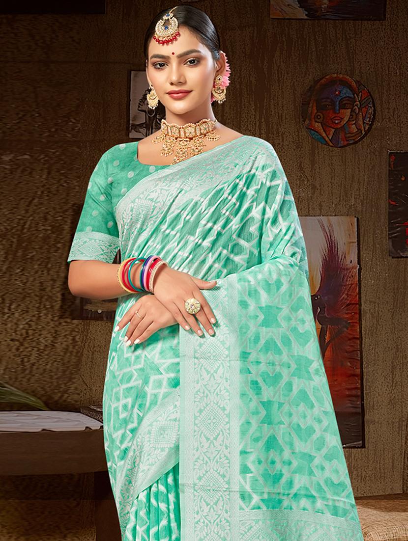 sea green self design banarasi saree - 20431135 - Standard Image - 1
