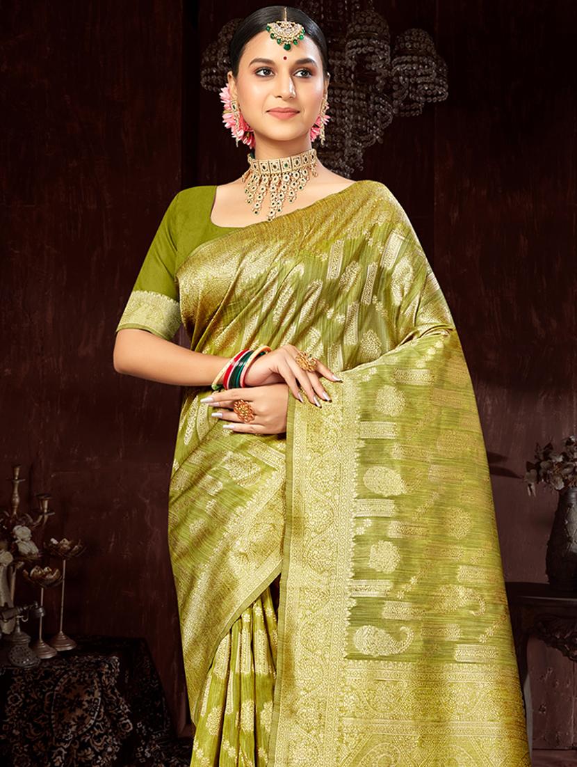 women green banarasi saree - 20431171 - Standard Image - 1