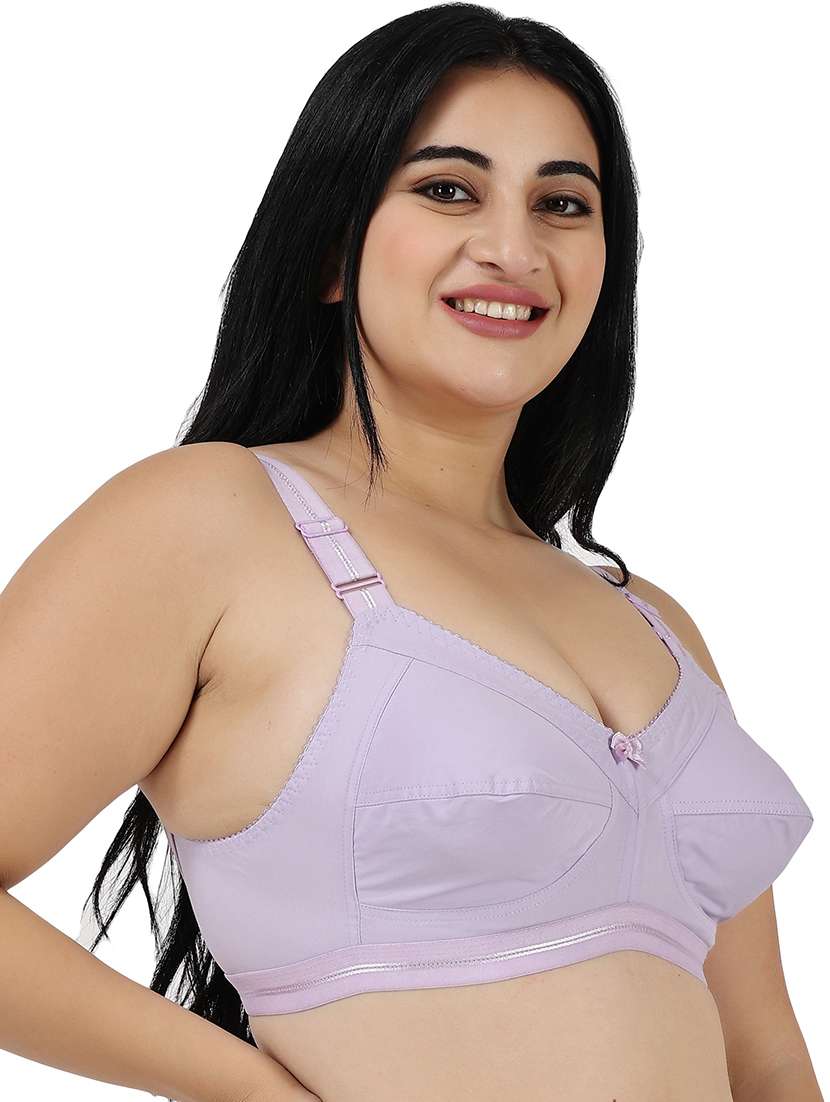 lavender cotton blend t-shirt bra - 20431441 -  Standard Image - 1