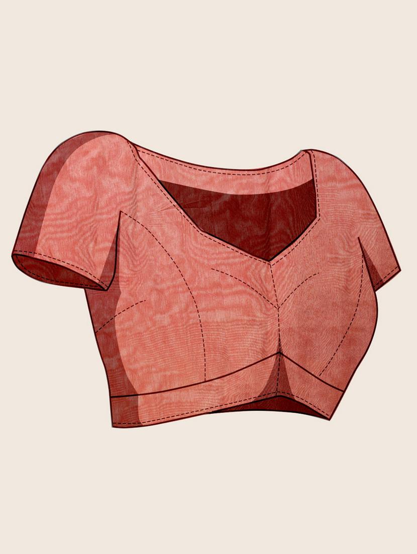 red self design banarasi saree - 20434027 - Standard Image - 4