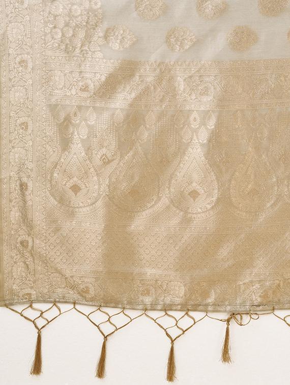 women grey banarasi saree - 20434056 - Standard Image - 4