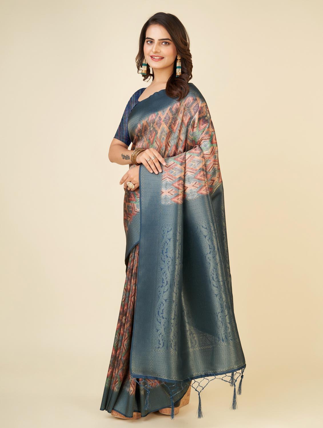 geometric printed saree  - 20434095 -  Standard Image - 1