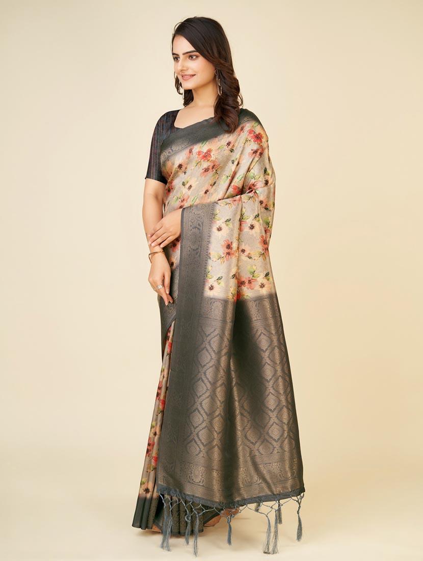 floral printed saree - 20434103 -  Standard Image - 1