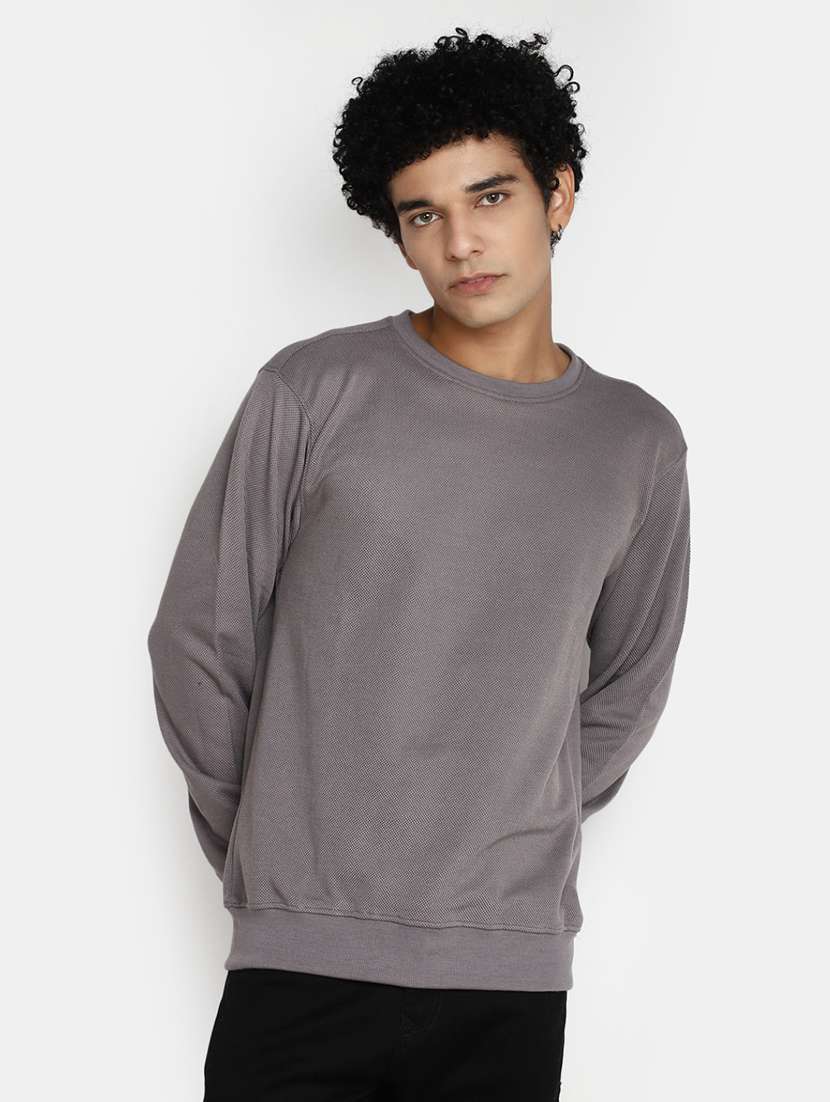 solid pullover sweatshirt