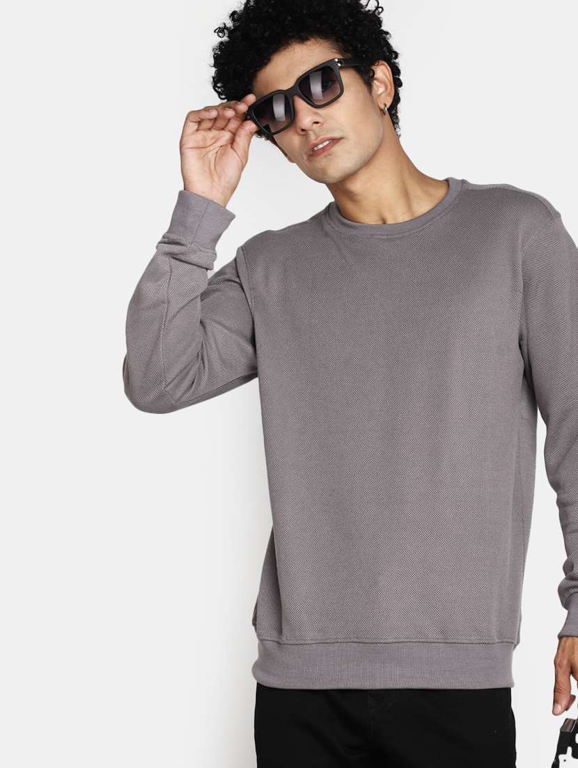 Solid Pullover Sweatshirt - 20434161 -  Standard Image - 1