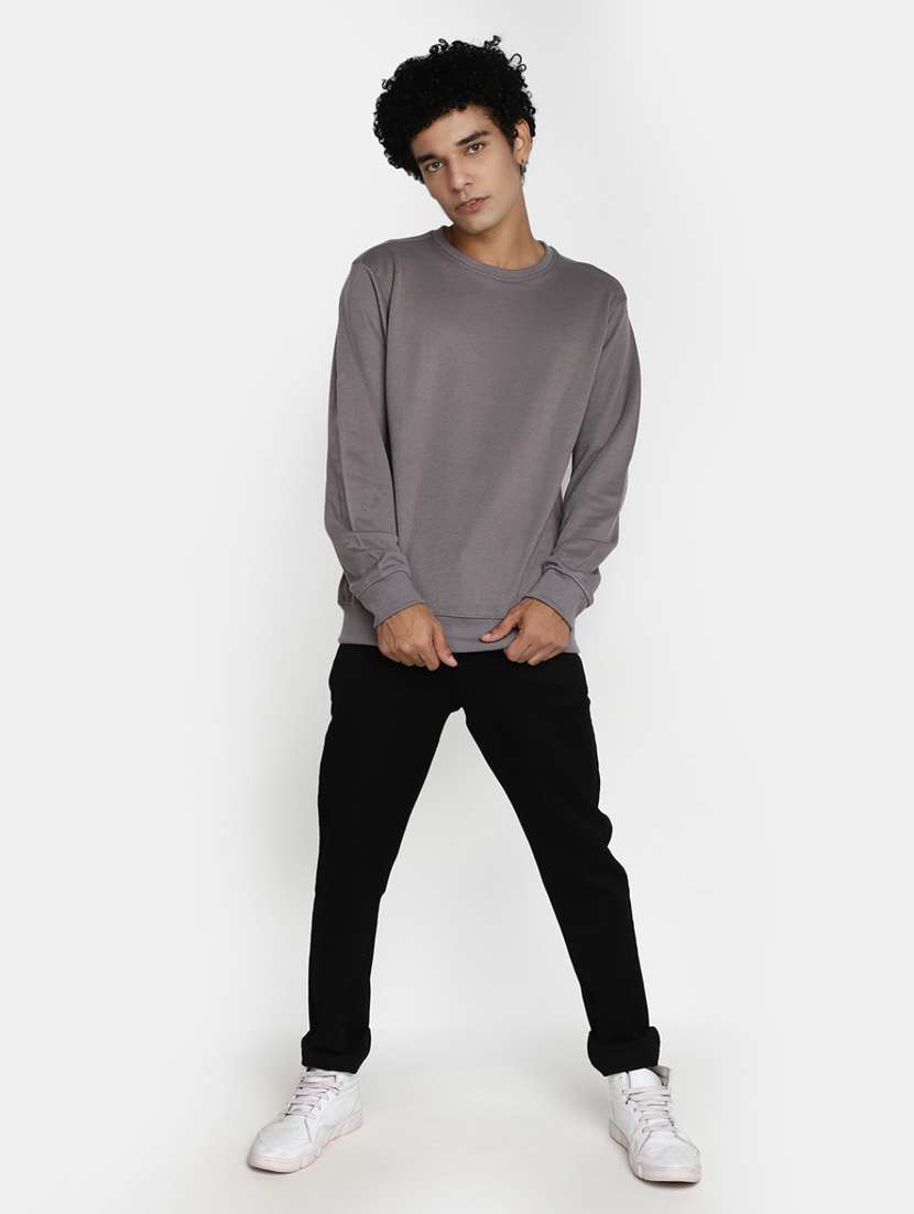 Solid Pullover Sweatshirt - 20434161 -  Standard Image - 4
