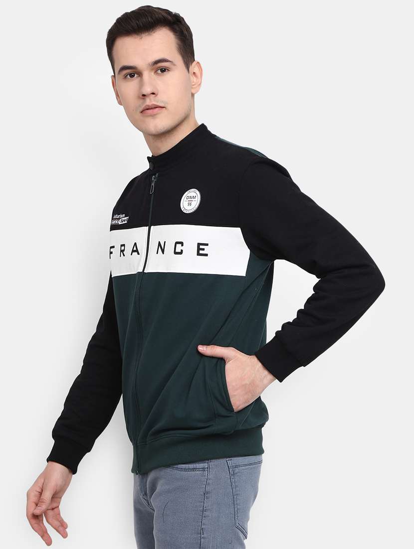 mens color block sweatshirt - 20434164 -  Standard Image - 1