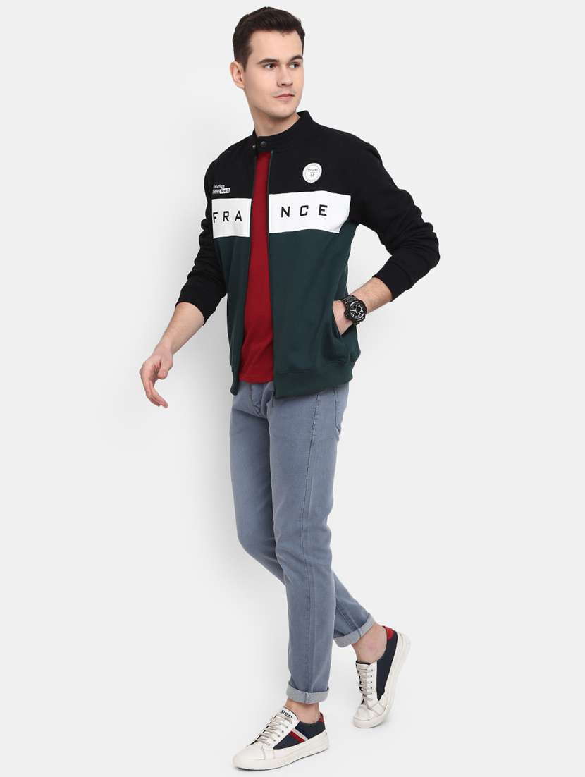 mens color block sweatshirt - 20434164 -  Standard Image - 4