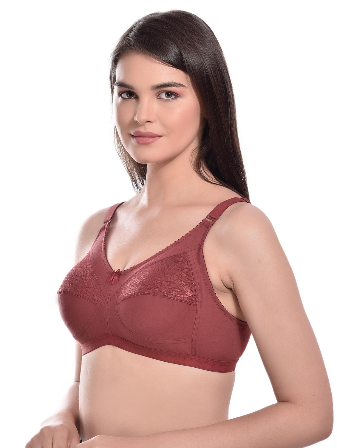 brown solid regular bra - 20435574 - Standard Image - 1