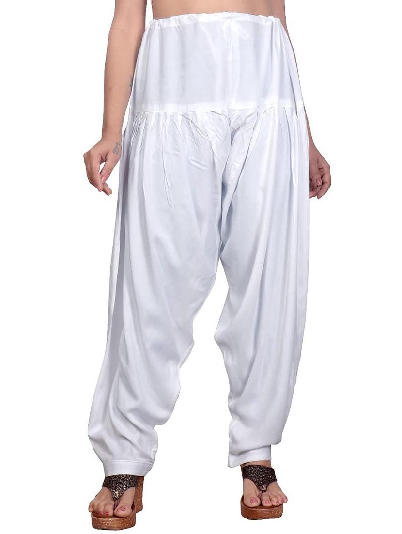 pack of 2 solid cotton salwars - 20435582 - Standard Image - 1