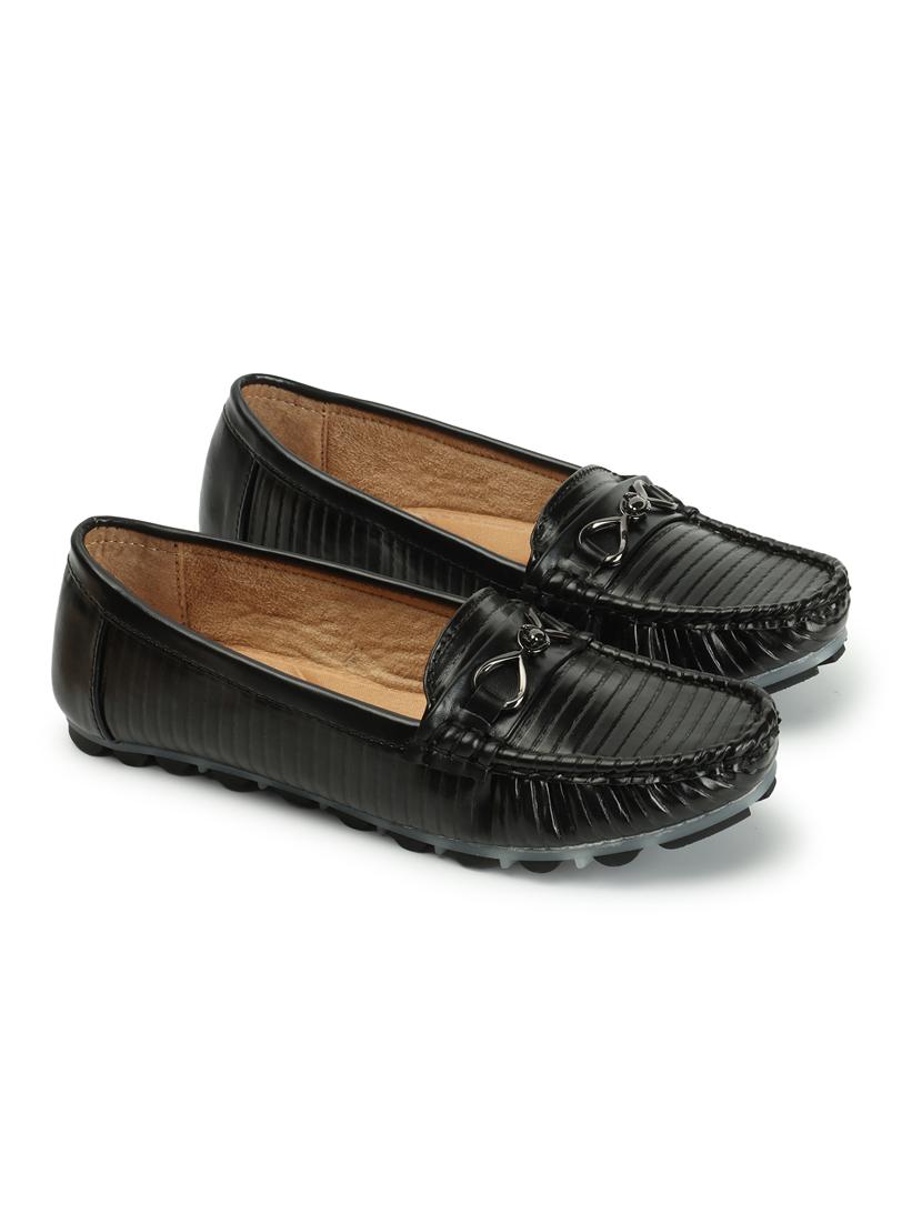 black slip on loafers - 20435588 - Standard Image - 1