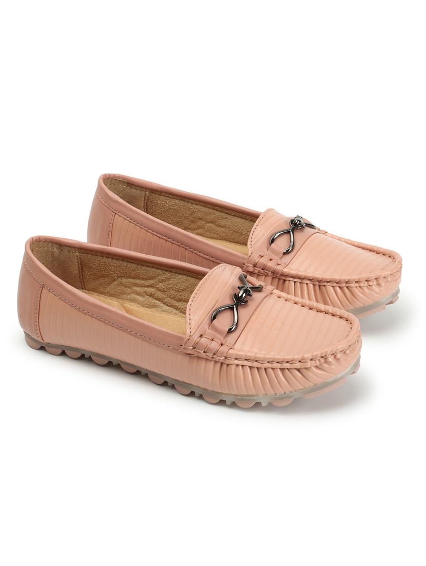 peach slip on loafers - 20435590 - Standard Image - 1