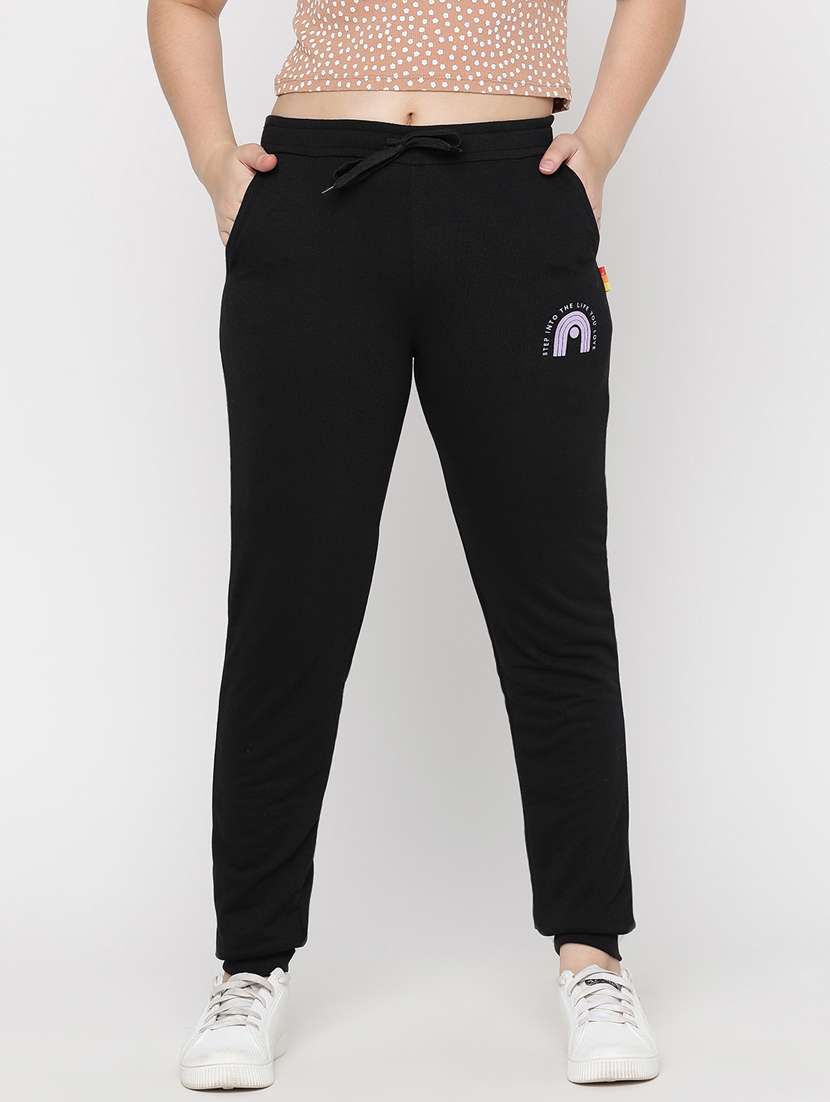 girls black joggers