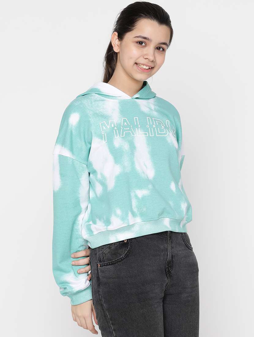 girls tie & dye print hooded sweatshirt - 20435801 -  Standard Image - 1