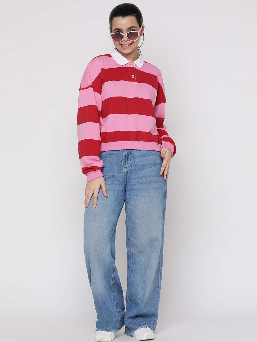 men red & pink striped sweatshirt - 20435832 -  Standard Image - 4