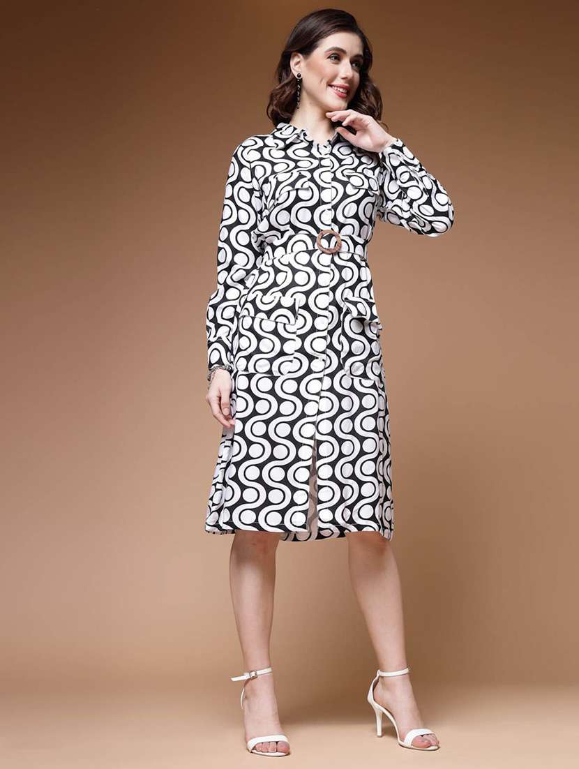 black printed shirt dress - 20436080 -  Standard Image - 1