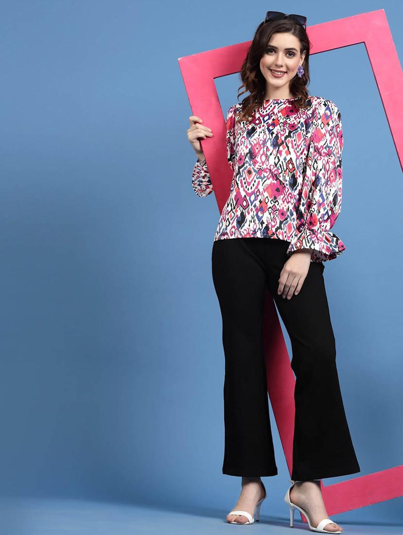 multi color printed straight top - 20436090 - Standard Image - 4