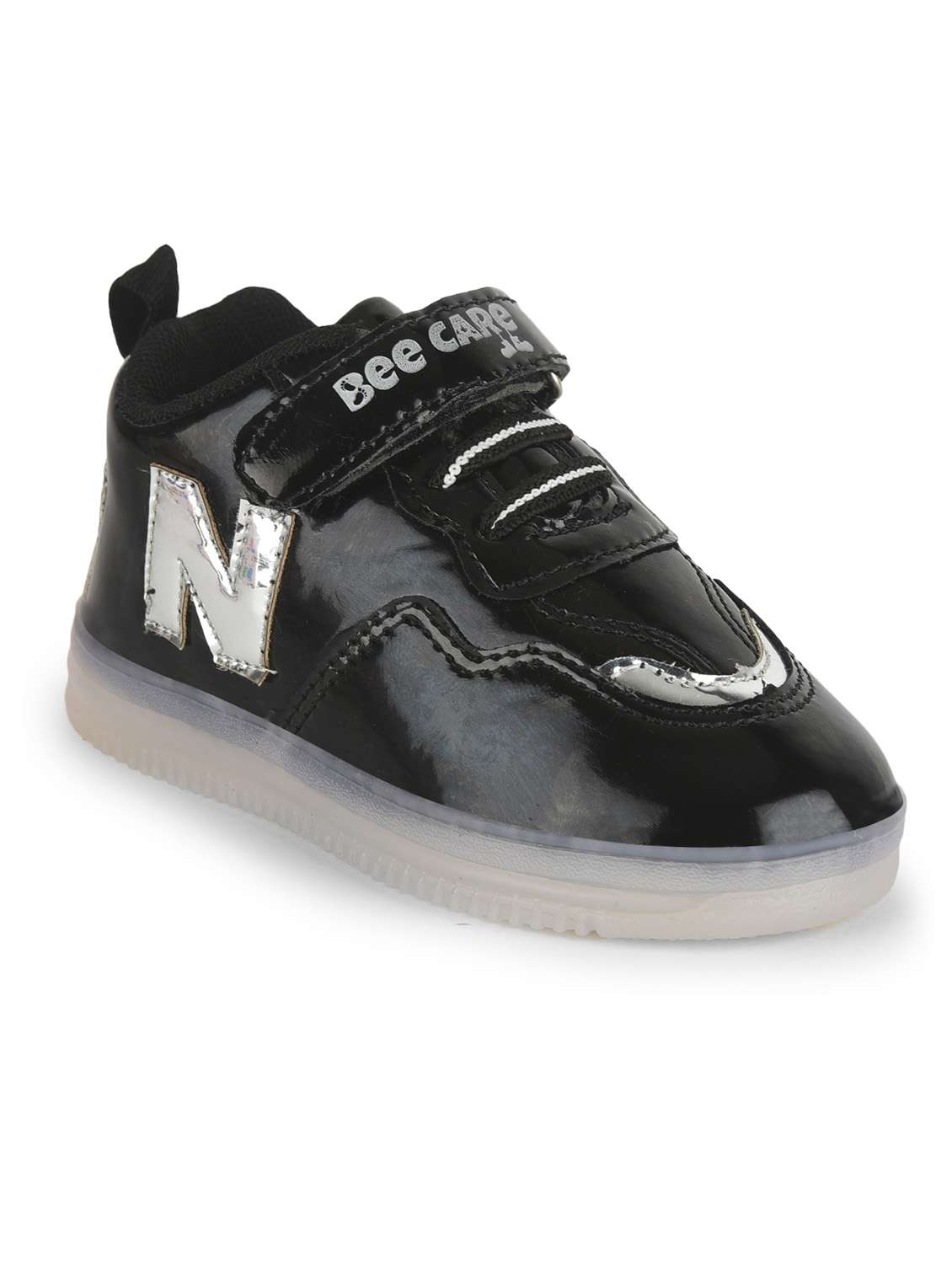 boys leatherette velcro sneakers