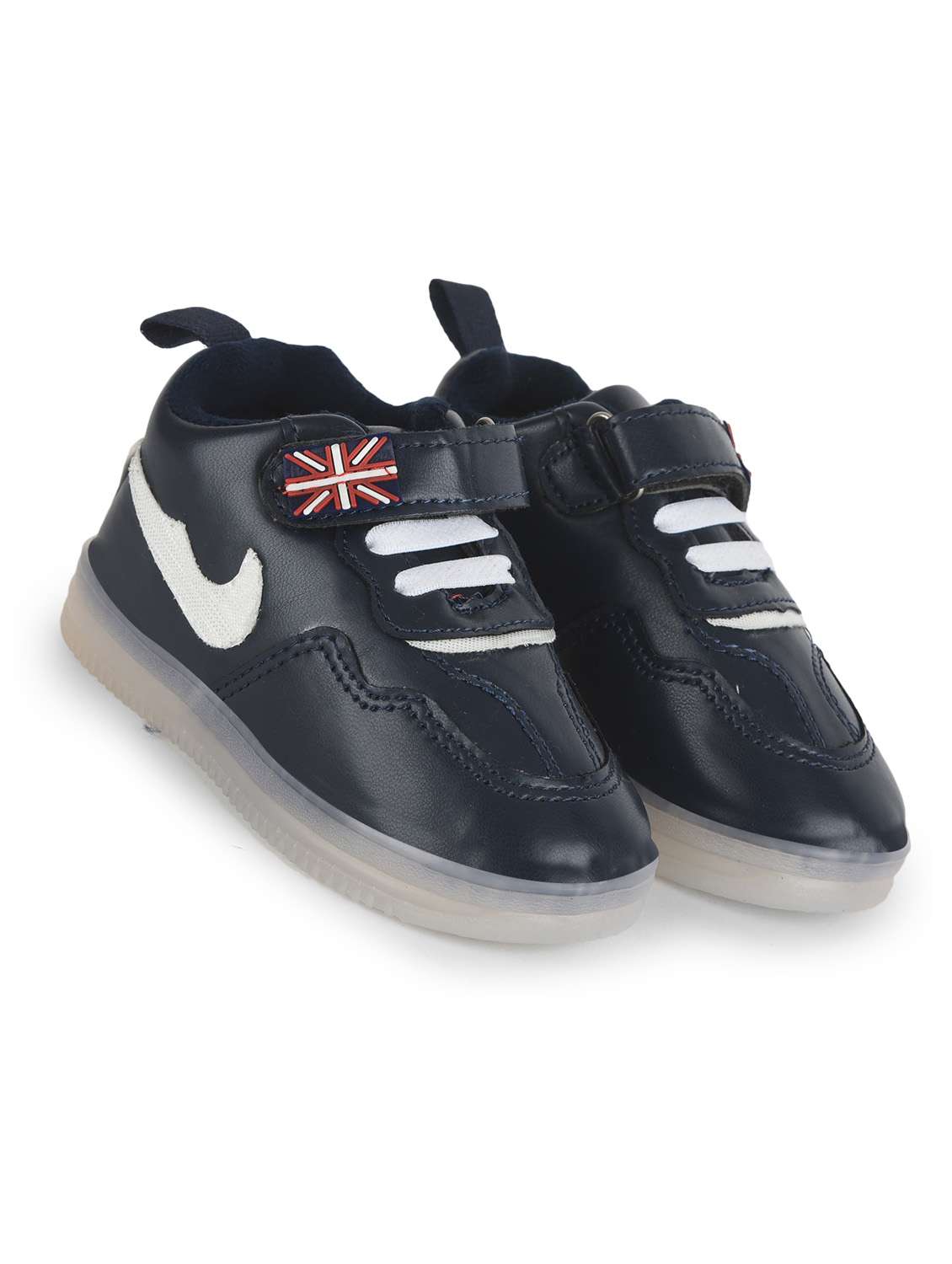 boys leatherette velcro sneakers - 20436190 -  Standard Image - 1