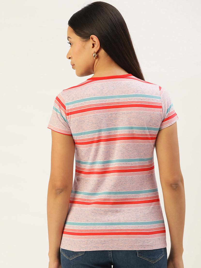 women's striped crew neck t-shirt - 20436448 - Standard Image - 1