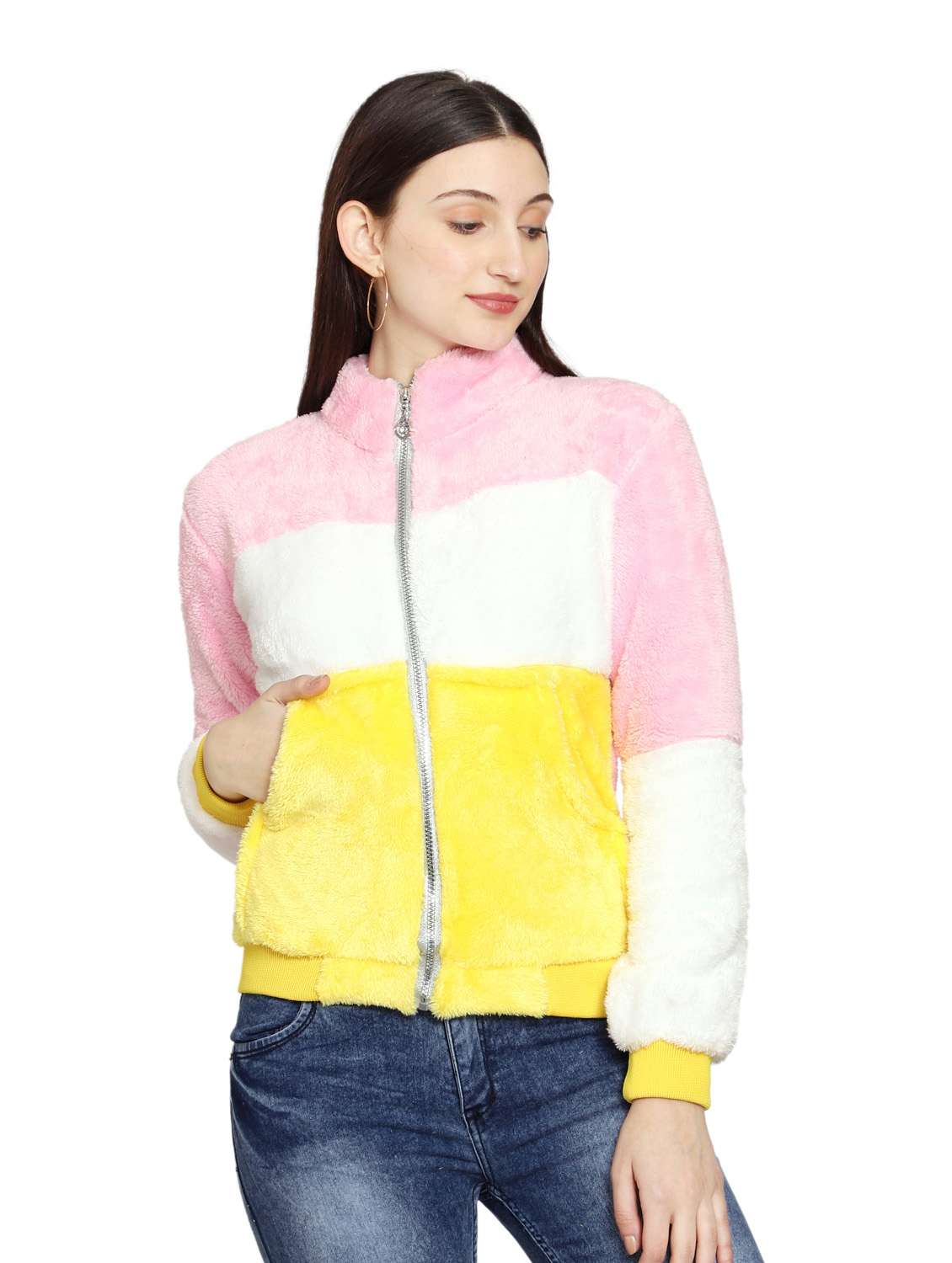 women's color block sweatshirt - 20436470 -  Standard Image - 1