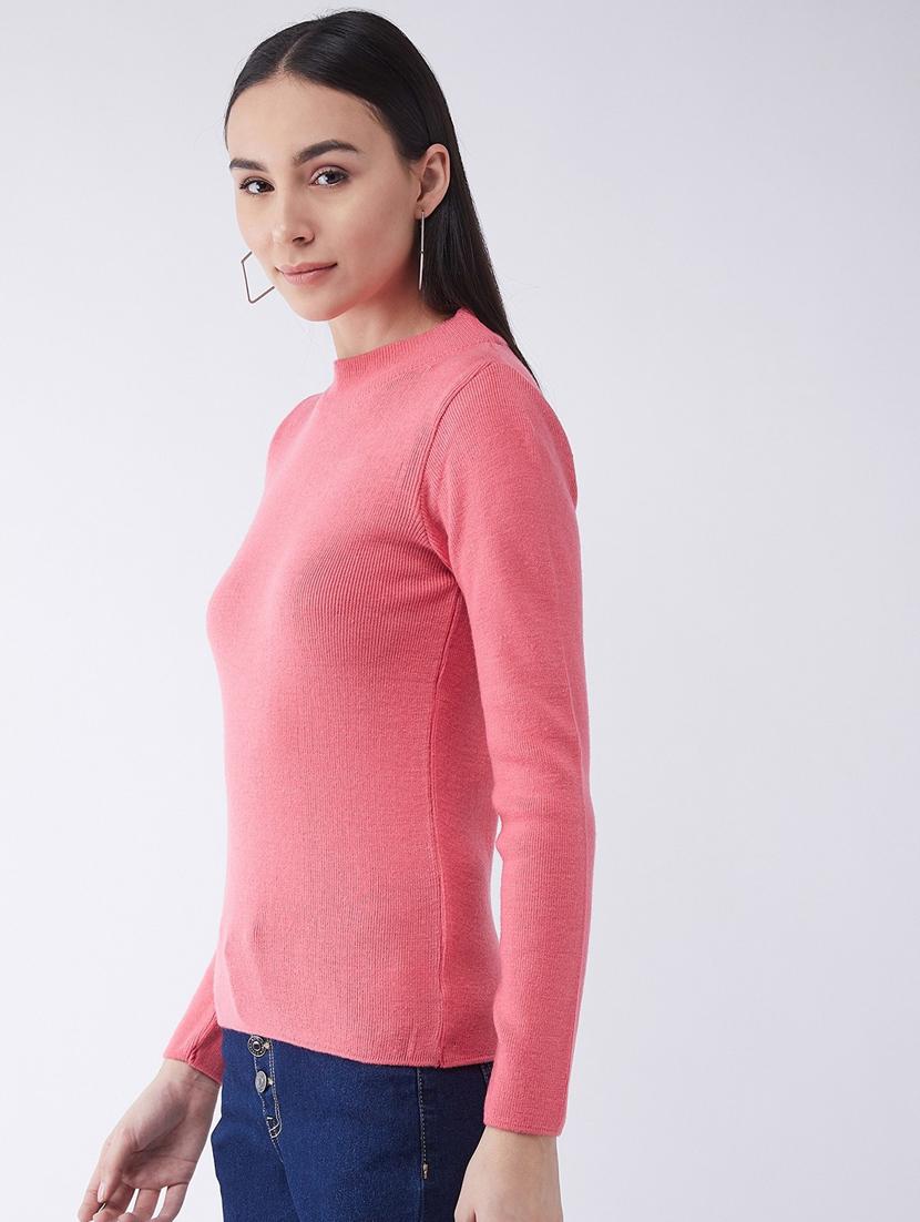women long sleeved solid regular pullover - 20436481 - Standard Image - 1