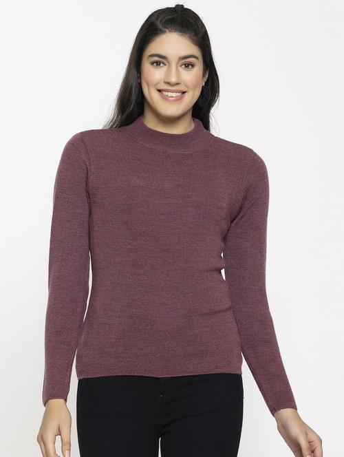 women long sleeved solid regular pullover - 20436493 - Standard Image - 0