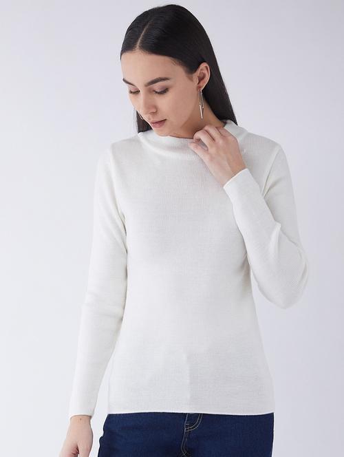 women long sleeved solid regular pullover - 20436498 - Standard Image - 0