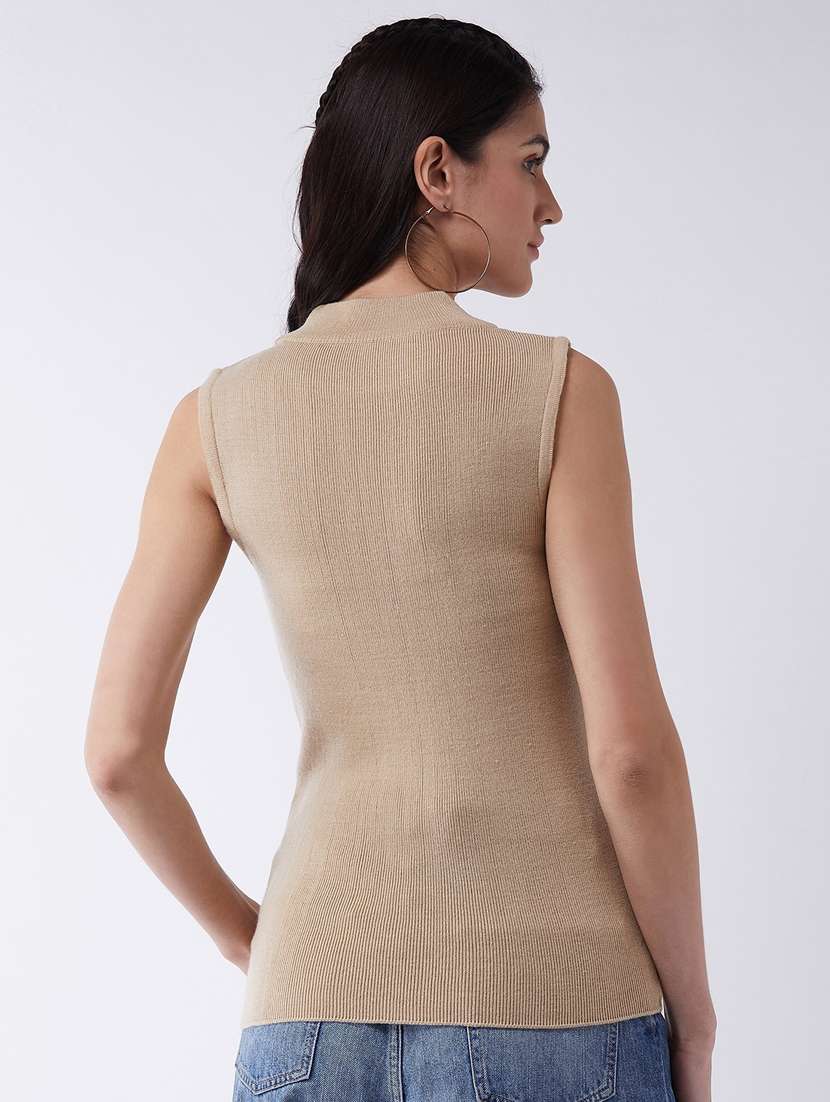 women sleeveless solid regular pullover - 20436514 -  Standard Image - 1