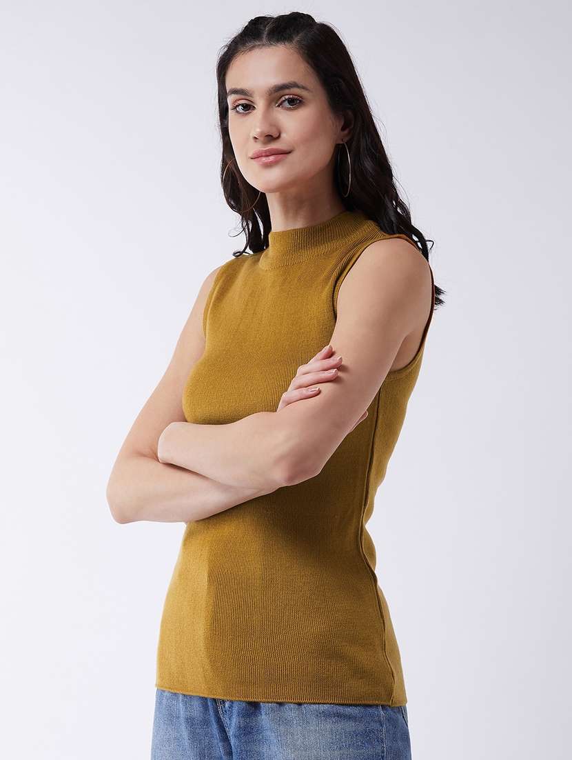 women sleeveless solid regular pullover - 20436519 -  Standard Image - 1